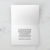 Carte Joyeux anniversaire à mon meilleur ami, Fleur viol (Intérieur)