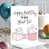 Carte Joyeux Anniversaire À Mon Meilleur Thé | Ami Anniv
