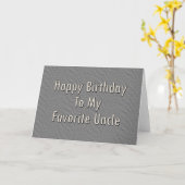 Carte Joyeux anniversaire à mon oncle favori (Fleur jaune)