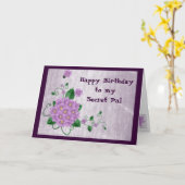 Carte Joyeux anniversaire à mon Pal Secret (Fleur jaune)