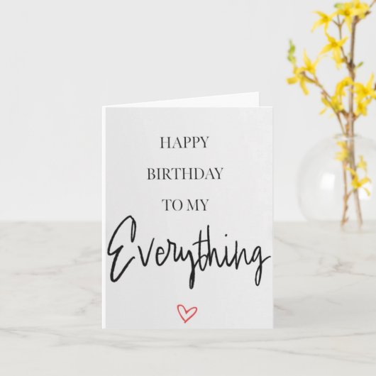 Carte Joyeux anniversaire à mon Tout ! (Fleur jaune)