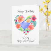 Carte Joyeux anniversaire à mon très meilleur ami (Fleur jaune)