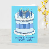 Carte Joyeux anniversaire à My Twin Cake and Candles (Fleur jaune)