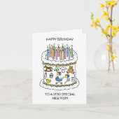 Carte Joyeux anniversaire à New Mom (Fleur jaune)