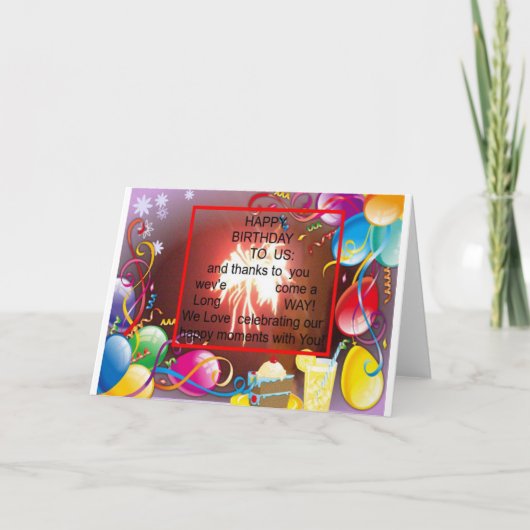 Carte Joyeux anniversaire à nous Art Imprimer (Devant)