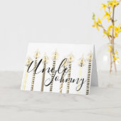 Carte Joyeux anniversaire à oncle (Fleur jaune)