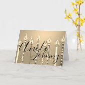 Carte Joyeux anniversaire à oncle (Fleur jaune)