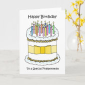 Carte Joyeux anniversaire à Phlebotomiste (Fleur jaune)