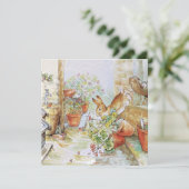 Carte Joyeux anniversaire à Pierre le lapin (Debout devant)