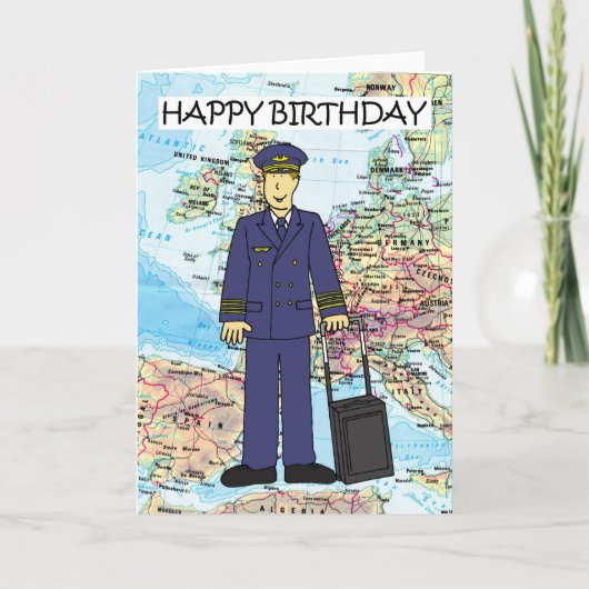 Carte Joyeux anniversaire à piloter (Devant)