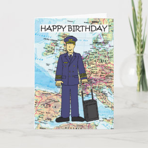 Carte Joyeux anniversaire à piloter