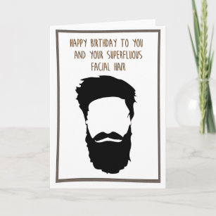 Carte 'Joyeux anniversaire à toi et ta barbe ! '