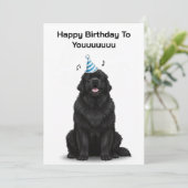 Carte Joyeux Anniversaire À Toiiii Chien Terre-Neu (Debout devant)