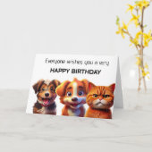 Carte Joyeux Anniversaire à tous (Fleur jaune)