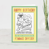 Carte Joyeux anniversaire à un agent des finances (Devant)