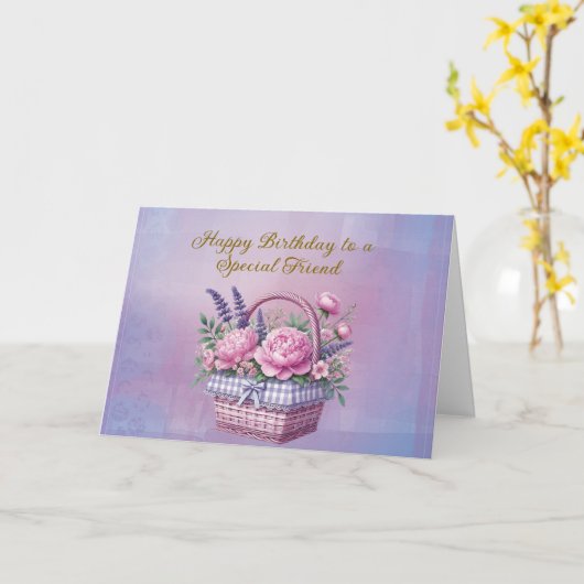 Carte Joyeux Anniversaire à un Ami Spécial (Fleur jaune)