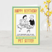 Carte Joyeux anniversaire à un animal de compagnie (Fleur jaune)