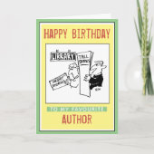Carte Joyeux anniversaire à un auteur (Devant)