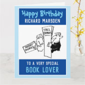 Carte Joyeux anniversaire à un auteur de livres (Fleur jaune)