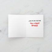 Carte Joyeux anniversaire à un chat Cool (Intérieur)