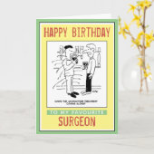 Carte Joyeux anniversaire à un chirurgien (Fleur jaune)