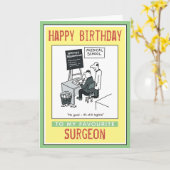 Carte Joyeux anniversaire à un chirurgien (Fleur jaune)