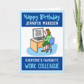 Carte Joyeux anniversaire à un collègue de travail (Devant)