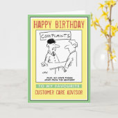 Carte Joyeux anniversaire à un conseiller en service à l (Fleur jaune)