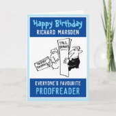 Carte Joyeux anniversaire à un correcteur (Devant)