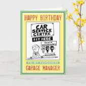 Carte Joyeux Anniversaire à un Directeur de Garage (Fleur jaune)