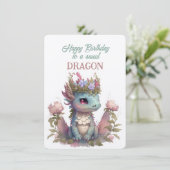 Carte Joyeux Anniversaire À Un DRAGON Doux (Debout devant)
