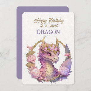 Carte Joyeux Anniversaire À Un DRAGON Doux
