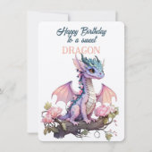 Carte Joyeux Anniversaire À Un DRAGON Doux (Devant)