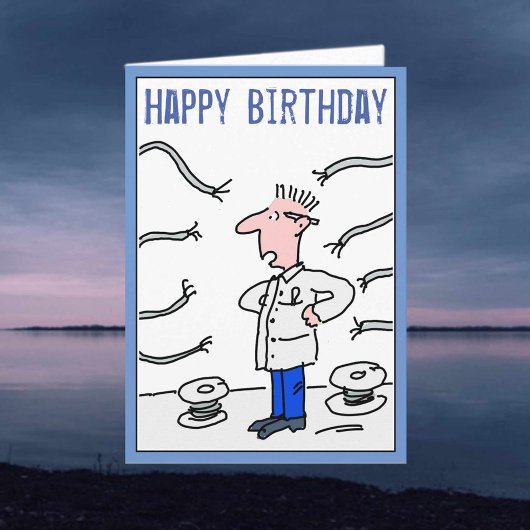 Carte Joyeux anniversaire à un électricien
