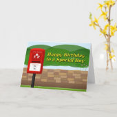 Carte Joyeux anniversaire à un garçon spécial (Fleur jaune)