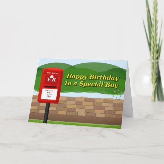 Carte Joyeux anniversaire à un garçon spécial (Devant)