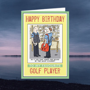 Carte Joyeux anniversaire à un golfeur