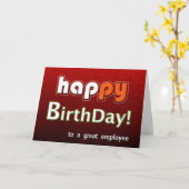 Carte Joyeux Anniversaire À Un Grand Employé (Fleur jaune)