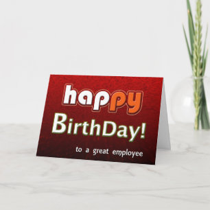 Carte Joyeux Anniversaire À Un Grand Employé