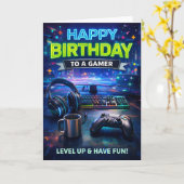 Carte Joyeux Anniversaire à un Joueur (Fleur jaune)