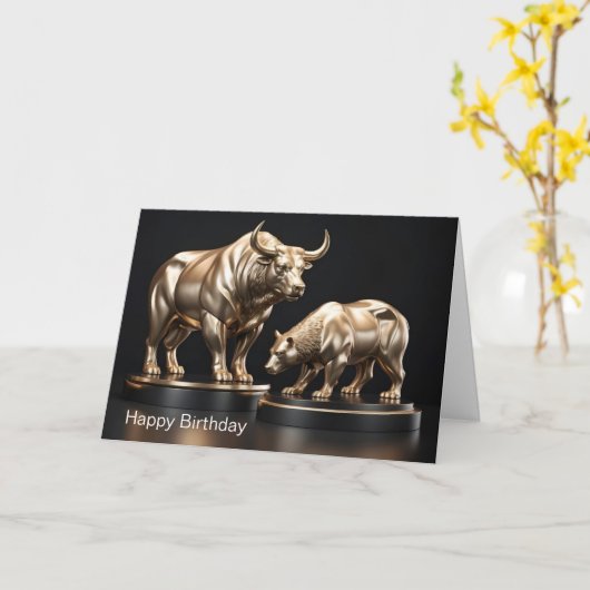Carte Joyeux anniversaire à un Master Stock Trader (Fleur jaune)