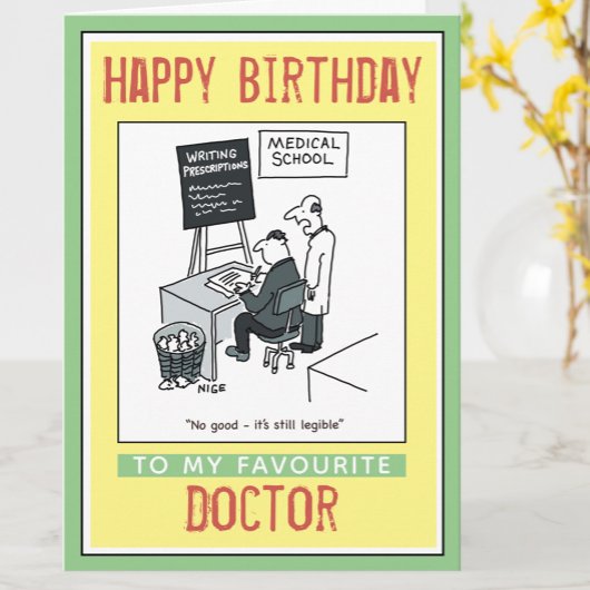 Carte Joyeux anniversaire à un médecin