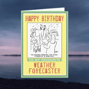Carte Joyeux anniversaire à un météo-météo.