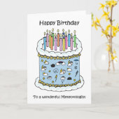 Carte Joyeux anniversaire à un météorologue (Fleur jaune)