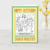 Carte Joyeux anniversaire à un ministre ou prêtre de l'É (Fleur jaune)