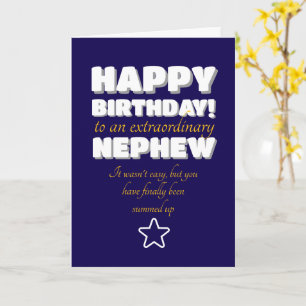Carte Joyeux anniversaire à un neveu préféré