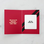 Carte Joyeux anniversaire à un neveu spécial rouge noir (Intérieur)