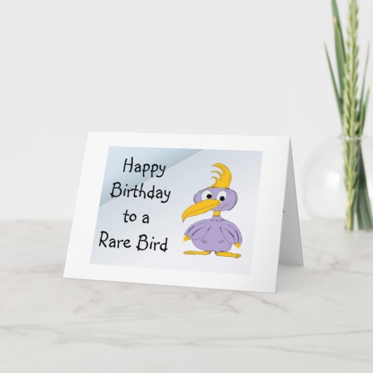Carte Joyeux anniversaire à un oiseau rare - Dessin (Devant)