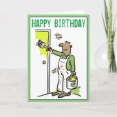 Carte Joyeux anniversaire à un peintre et décorateur (Devant)