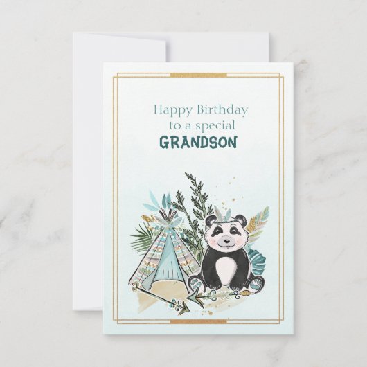 Carte Joyeux Anniversaire à un Petit-Fils Spécial (Devant)